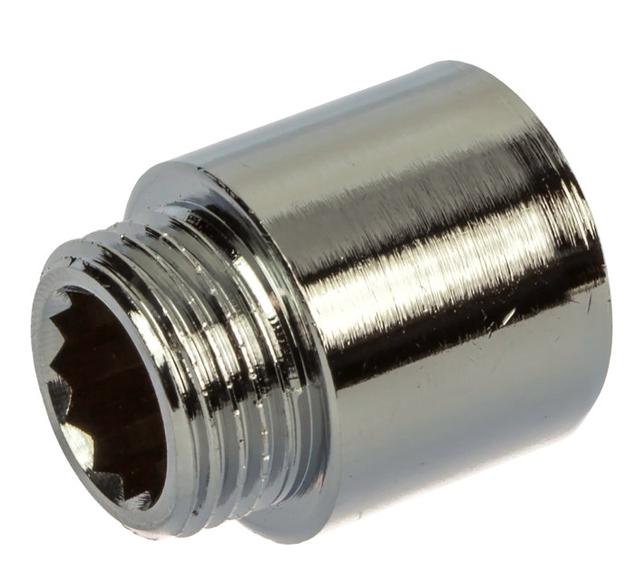 Kranforlenger 1/2" x 20 mm krom